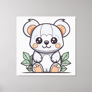 Kawaii Magic Koala Vektor erstellen Leinwanddruck