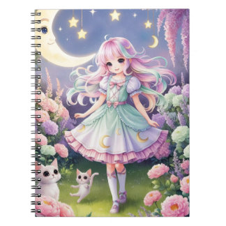 Kawaii Magical Girl Journal - Spirit Cat Notebook Notizblock