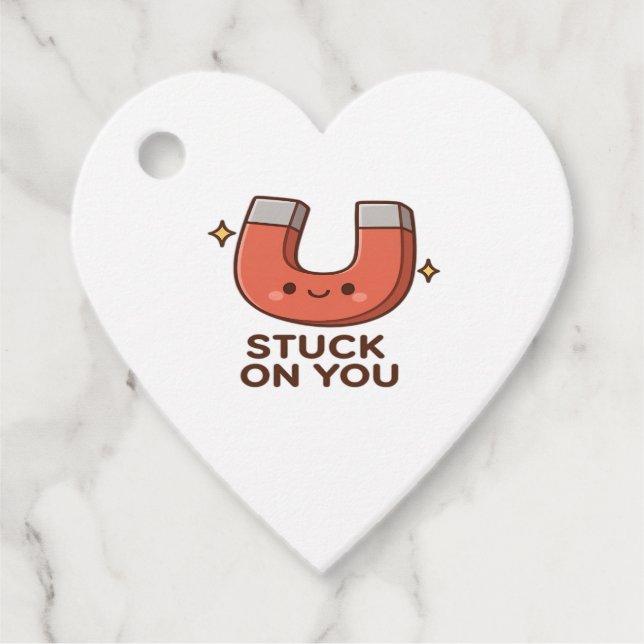 Kawaii Magnet Stuck On You Cute Playful Style  Geschenkanhänger (Vorderseite)