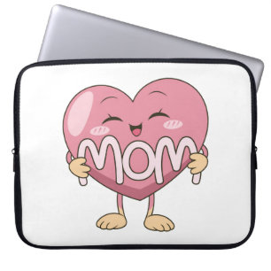 Kawaii-Mama-Herz-Umarmer-Design Laptopschutzhülle