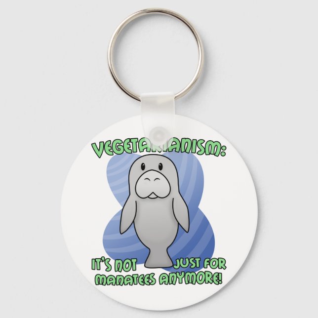 Kawaii Manatee Schlüsselanhänger (Vorderseite)