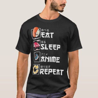 Kawaii Manga Sushi - Sleep Anime Wiederholung esse T-Shirt