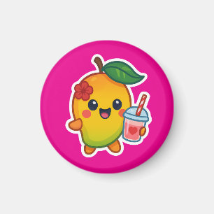 Kawaii Mango - Sweetheart Frucht mit Herz Smoothi Magnet