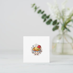 Kawaii Marokkanischer Couscous - Süße traditionell Quadratische Visitenkarte