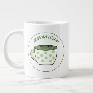 Kawaii Matcha lächelnd Jumbo-Tasse