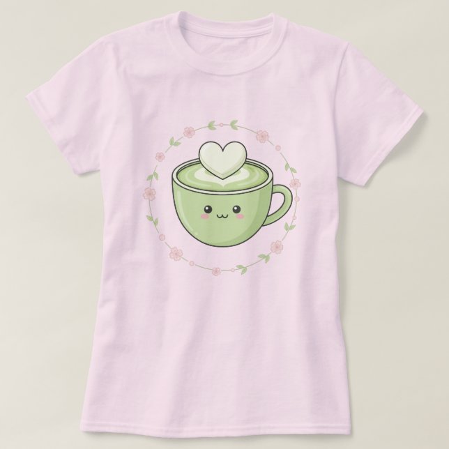 Kawaii Matcha Liebe T-Shirt (Design vorne)