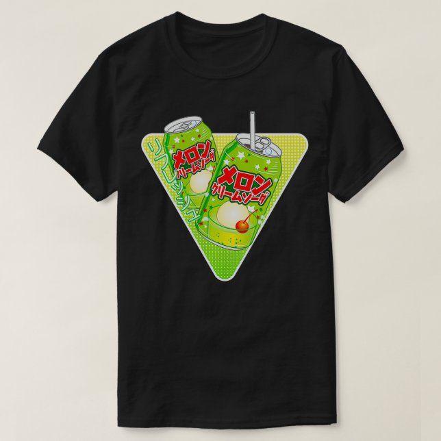 Kawaii Melon Soda Vaporwave Ästhetik & Japanisch K T-Shirt (Design vorne)