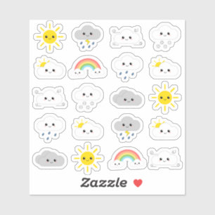 Kawaii Meteorologie Wettervorhersage Bujo Planer Aufkleber