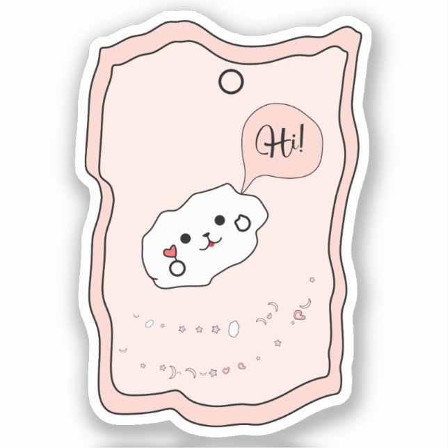 Kawaii Mobiltelefon Vinyl Sticker (Vorderseite)