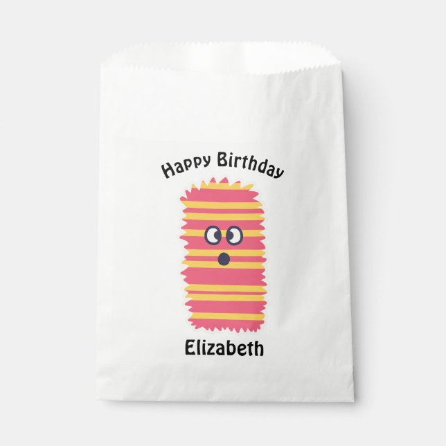 Kawaii Monster Birthday Leckerei Bag Geschenktütchen (Vorderseite)