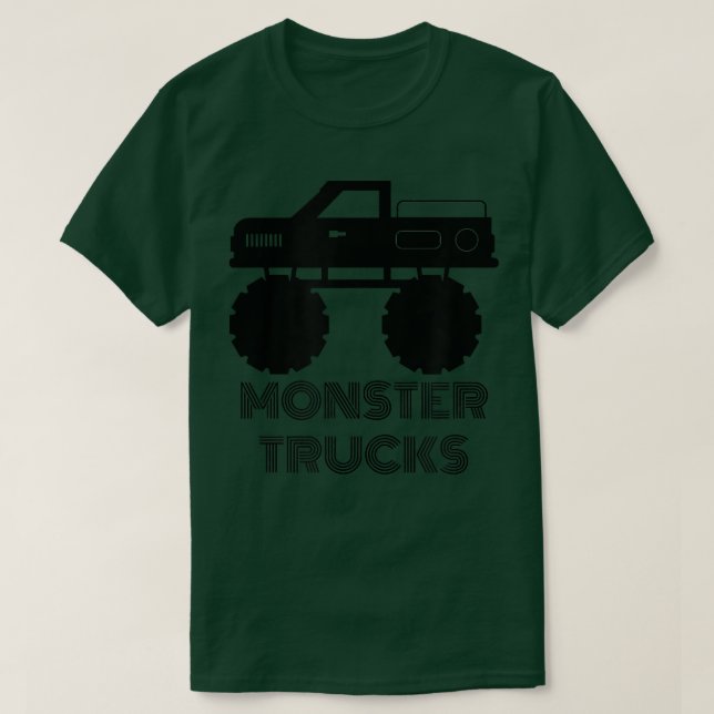 Kawaii Monster Trucks Coole LKWs Mud Crushing D T-Shirt (Design vorne)