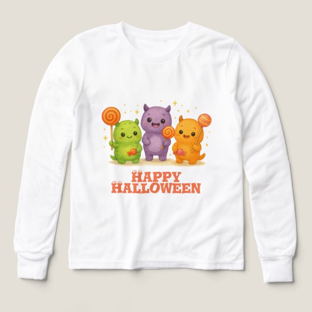 Kawaii Monsters & Lollipops Halloween-Fahnen (Design Vorderseite)