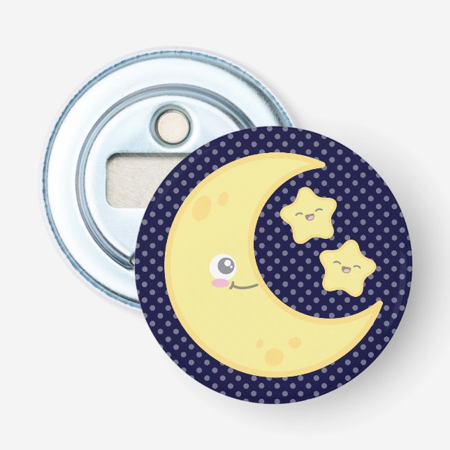 Kawaii Moon and Stars Bottle Opener Flaschenöffner (Vorderseite)