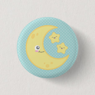 Kawaii Moon and Stars Button