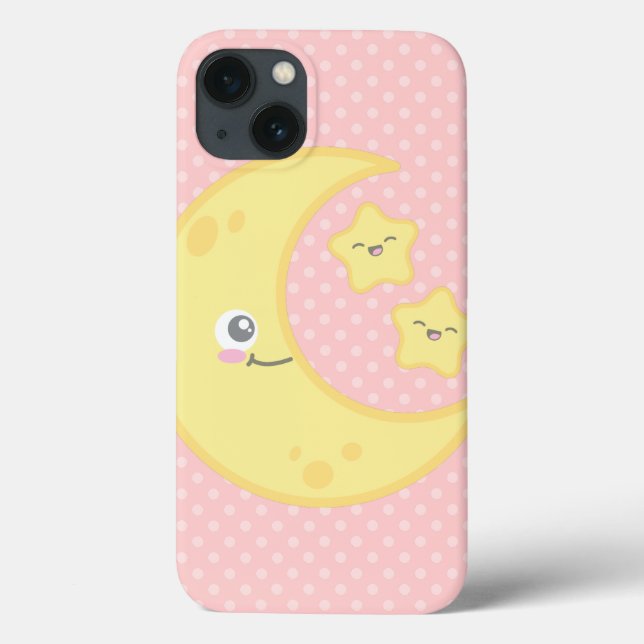 Kawaii Moon and Stars iPad Case (Rückseite)