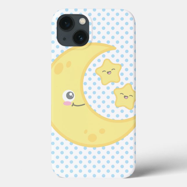 Kawaii Moon and Stars iPad Case (Rückseite)