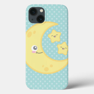 Kawaii Moon and Stars iPad Case