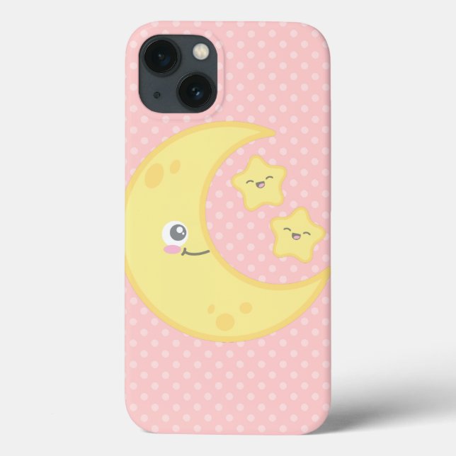 Kawaii Moon and Stars iPad Mini Case (Rückseite)