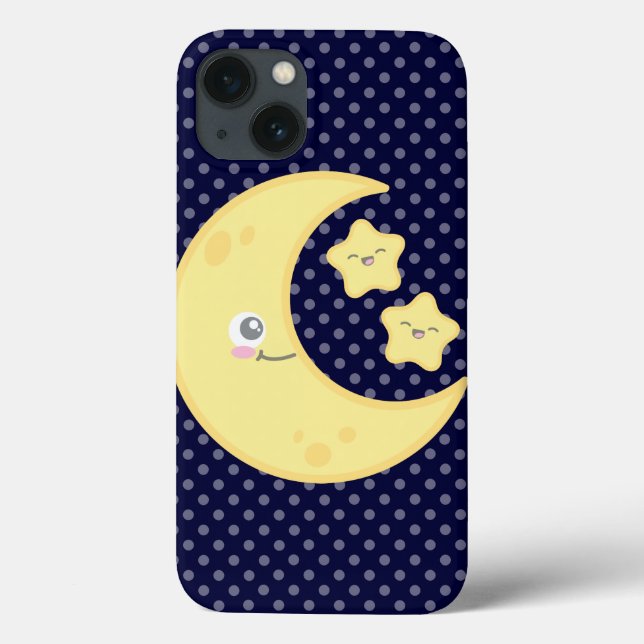 Kawaii Moon and Stars iPad Mini Case (Rückseite)