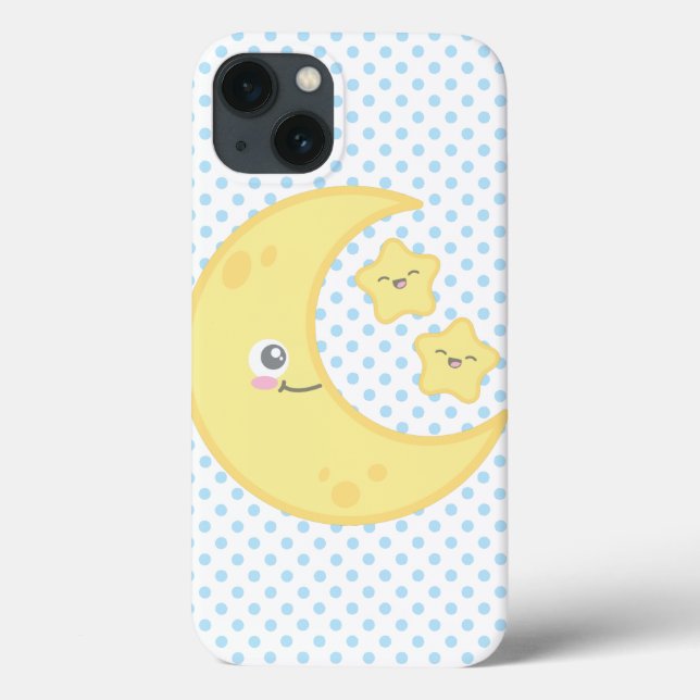 Kawaii Moon and Stars iPad Mini Case (Rückseite)
