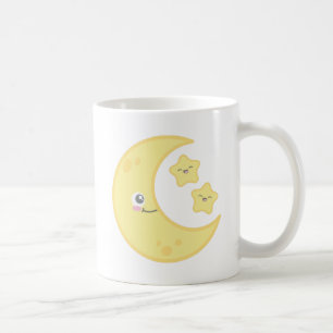 Kawaii Moon and Stars Tasse