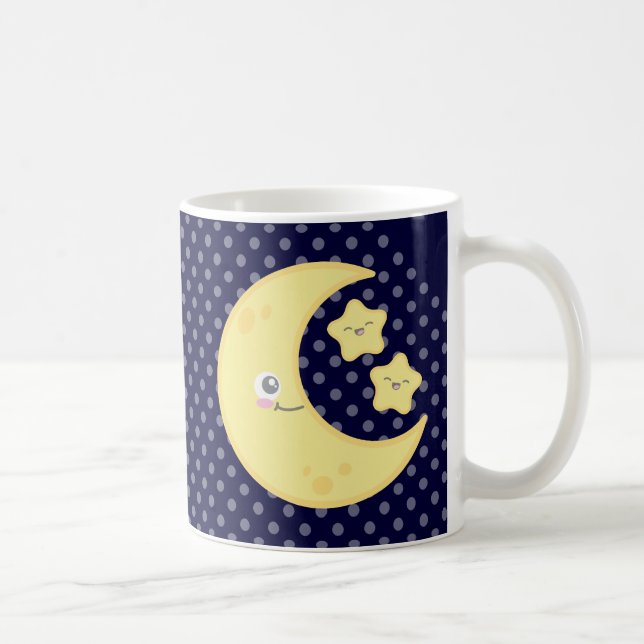 Kawaii Moon and Stars Tasse (Rechts)