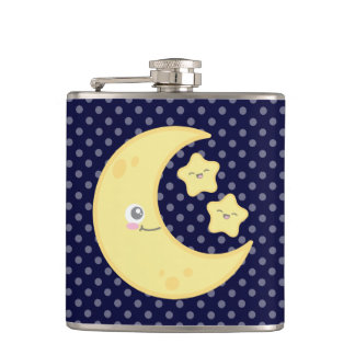 Kawaii Moon und Stars Flask Flachmann