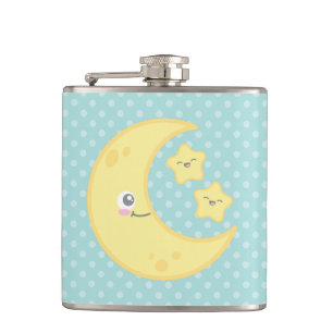 Kawaii Moon und Stars Flask Flachmann