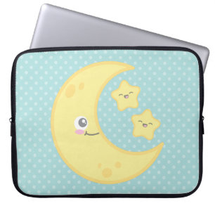 Kawaii Moon und Stars Laptop Sleeve