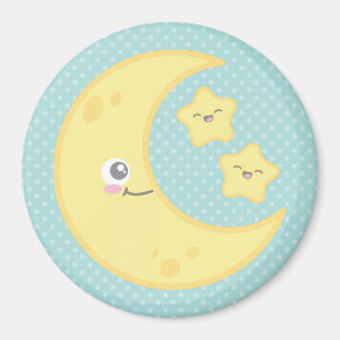 Kawaii Moon und Stars Magnet