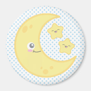 Kawaii Moon und Stars Magnet