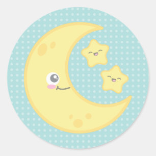 Kawaii Moon und Stars Stickers