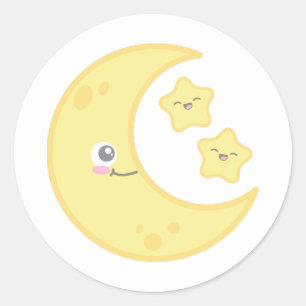 Kawaii Moon und Stars Stickers