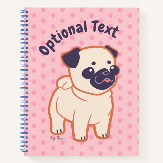 Kawaii Mops Notizbuch (Vorderseite)