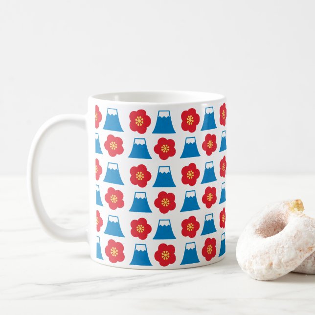 Kawaii Mt. Fuji Design Kaffeetasse (Mit Donut)