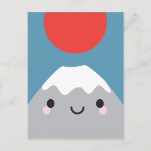 Kawaii Mt Fuji San Postkarte