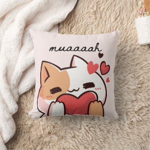 Kawaii muah kiss von Süsse Cat Kissen