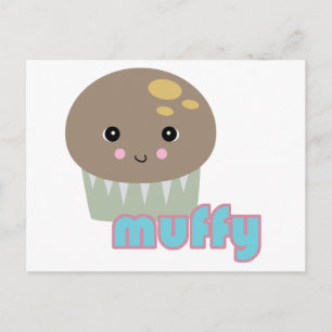 Kawaii-Muffin Postkarte