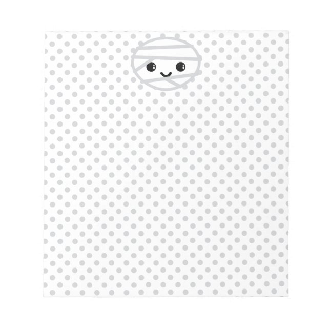 Kawaii Mummy Notepad Notizblock (Vorderseite)