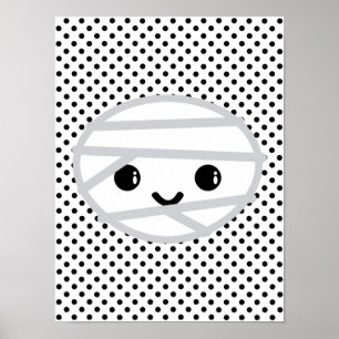 Kawaii Mummy Poster Print