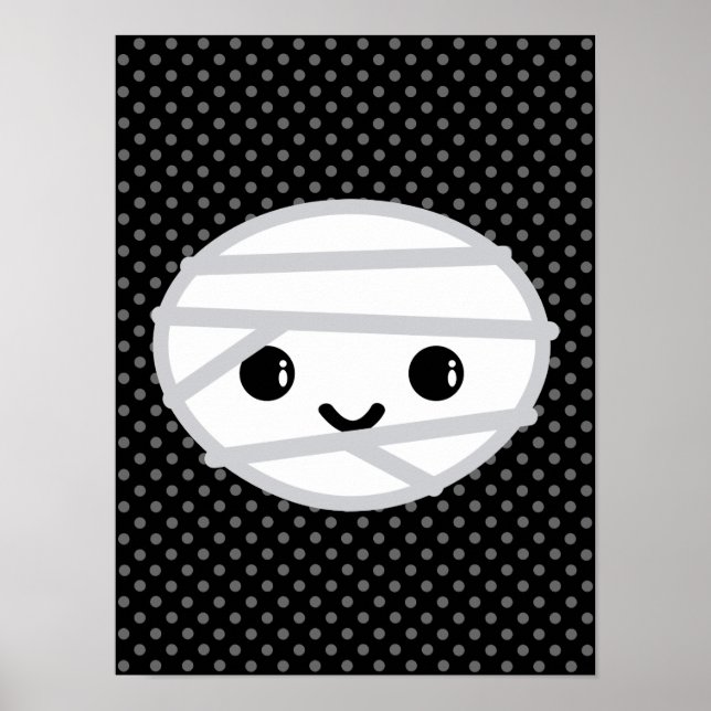 Kawaii Mummy Poster Print (Vorne)
