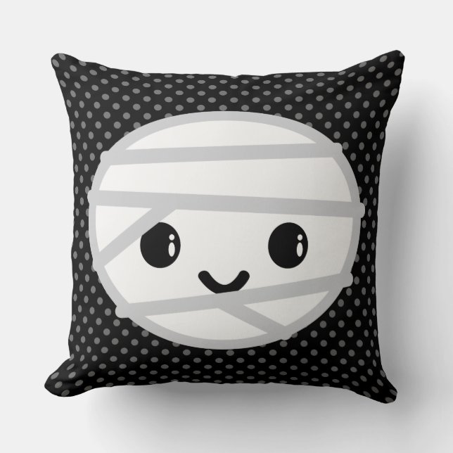 Kawaii Mummy Throw Pillow Kissen (Vorderseite)