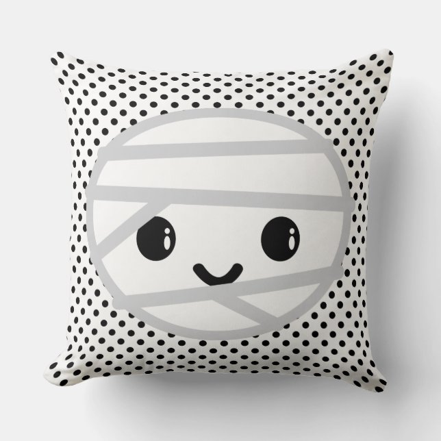 Kawaii Mummy Throw Pillow Kissen (Vorderseite)