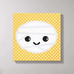 Kawaii Mummy Wrapped Canvas Leinwanddruck