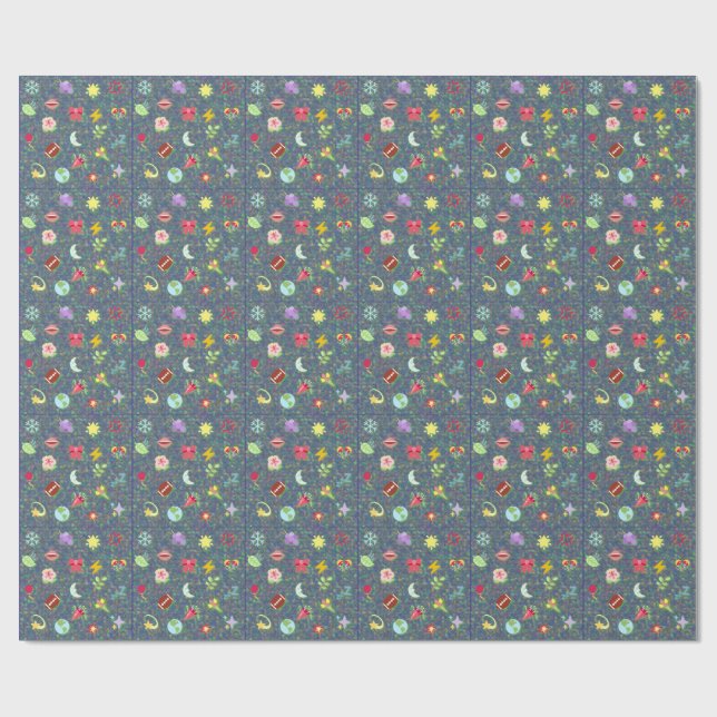 Kawaii-Muster Geschenkpapier (Flach)