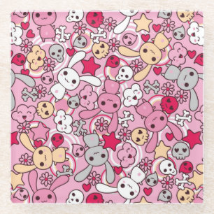 Kawaii Muster Glasuntersetzer