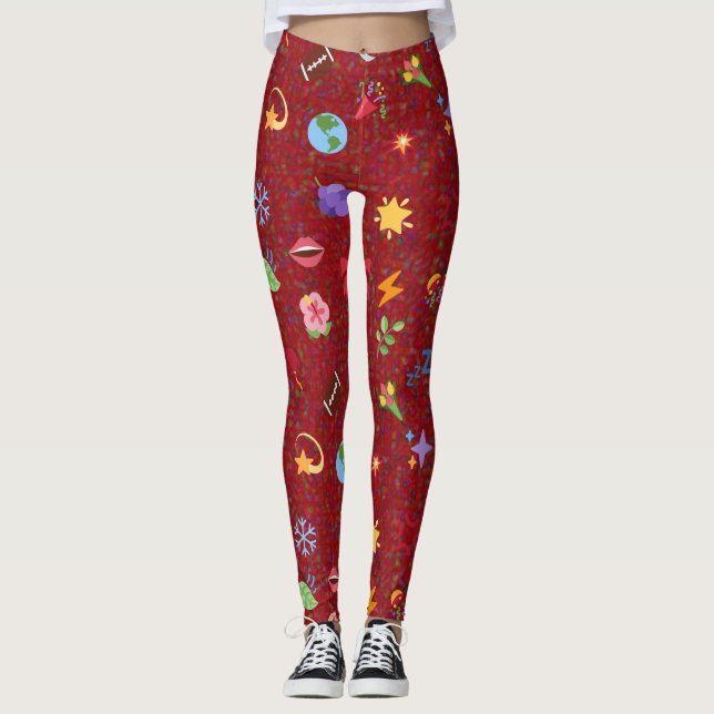 Kawaii-Muster Leggings (Vorderseite)