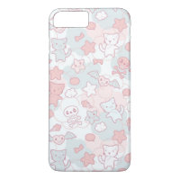 kawaii Muster mit Gekritzel