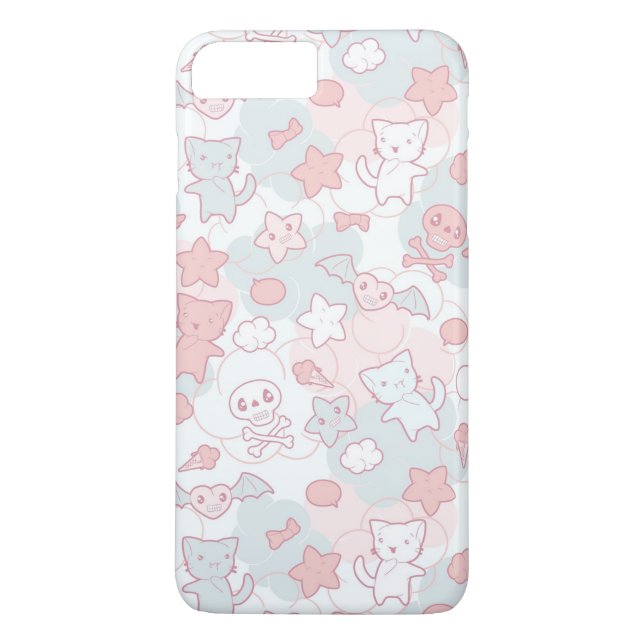 kawaii Muster mit Gekritzel Case-Mate iPhone Hülle (Rückseite)