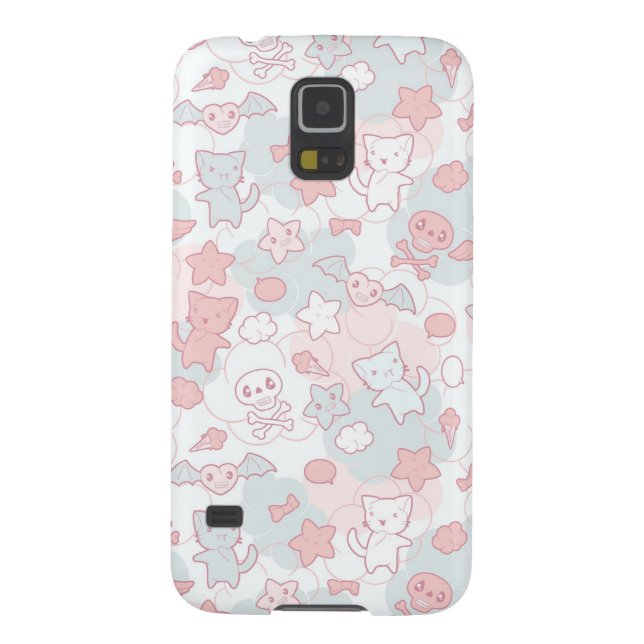 kawaii Muster mit Gekritzel Case-Mate Samsung Galaxy Hülle (Rückseite)